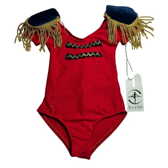 NWT Wear Moi Coralie Majorette Leotard, Red, Size 4/6 years - Picture 1 of 11